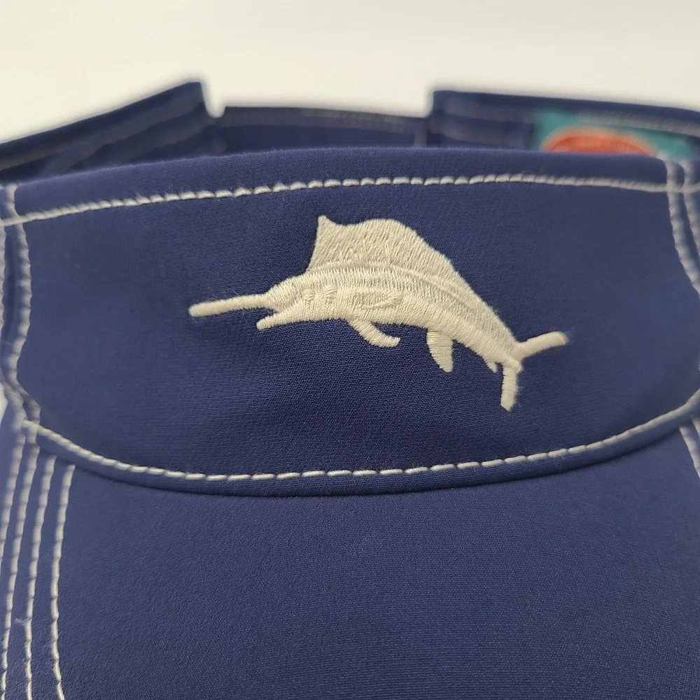 Tommy Bahama Visor Hat Adjustable Blue Marlin Logo Relax Fishing Outdoors Men